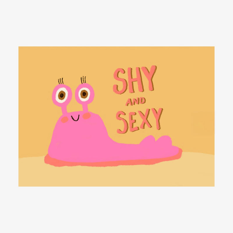 Slinga-Postkarte-90-Text-Shy-and-Sexy-Produktansicht-1