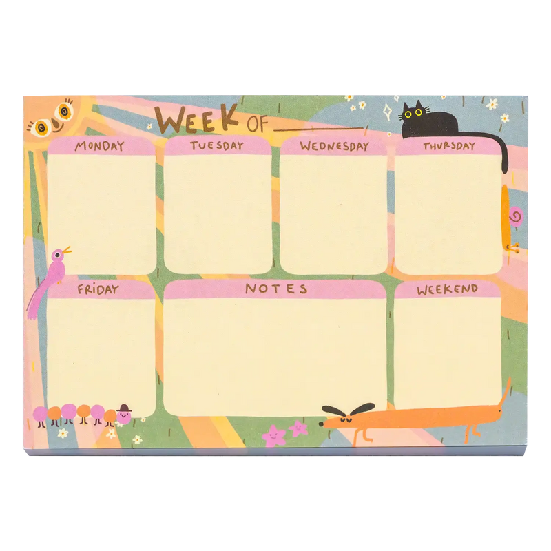 Notizblock / Sunny Week Block / Wochenplaner