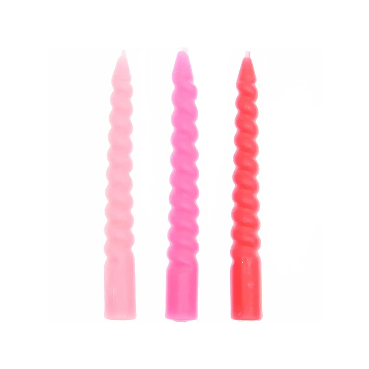 Rico Design / Spiralkerzen/ 10 Stueck / 10 cm / Pink Mix