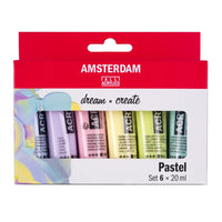 Amsterdam / Pastel / 6x20 ml / Acrylfarbe