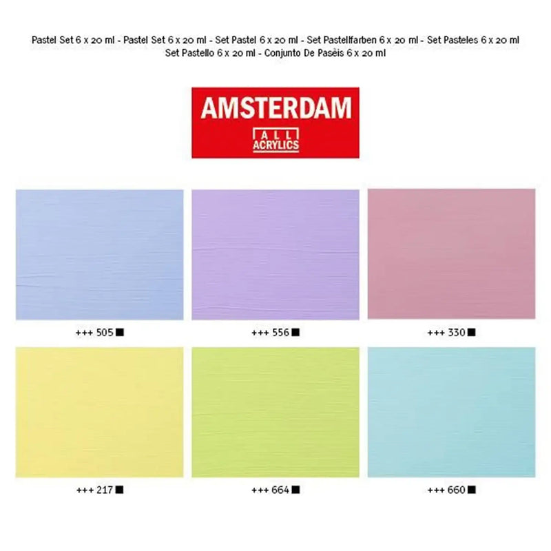 Amsterdam / Pastel / 6x20 ml / Acrylfarbe