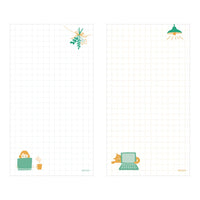 Standmemo-Pad-Midori-2-verschiedene-Designs-40blatt-Produktansicht-Blaeaeterdesign