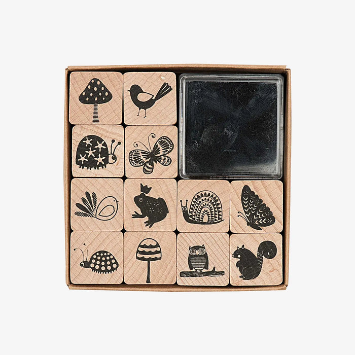 Stempelset-im-Wald-12-teilig-Rico-design-Produkt-in-Verpackung