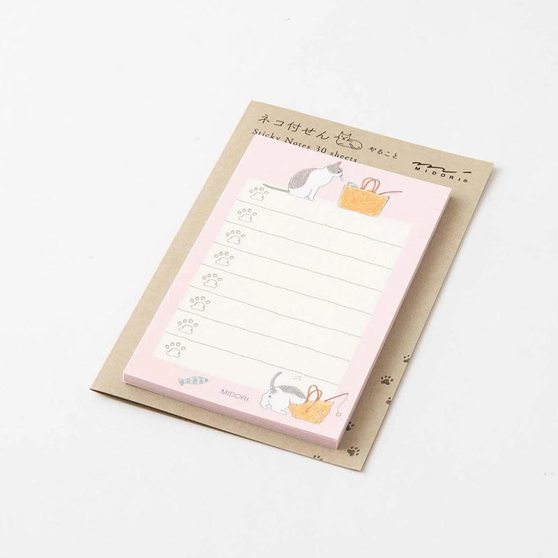 Sticky-Notes-To-Do-Cat-Pink-30Blatt-produkt-Block-seitlich