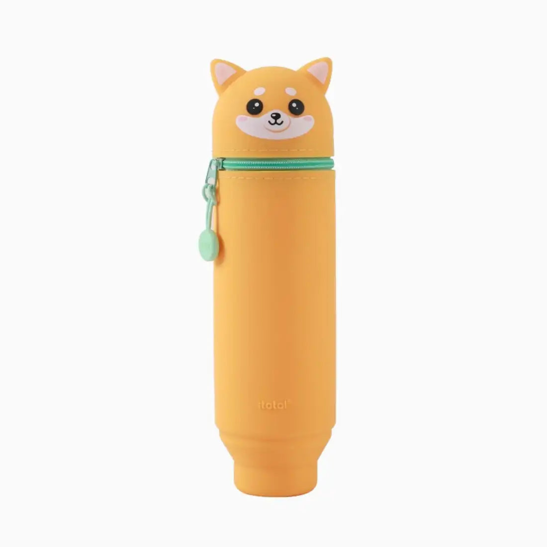 Stifte-Etui-Silikon-Shiba-Gelb-Stiftetasche-6x6x21_5cm-Produktansicht-2