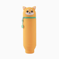 Stifte-Etui-Silikon-Shiba-Gelb-Stiftetasche-6x6x21_5cm-Produktansicht-2