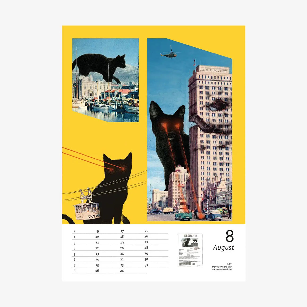 Stray-Immerwaehrender-Kalender-A4-12-Kalenderblaetter-1-Deckblatt-Spiralgebunden-Cover-vorn-August-4