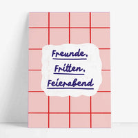 Studio-Danii-Postkarte-Alltaeglich-Motiv-Freunde-rosa-A6-grauerhintergrund