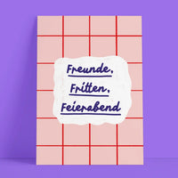 Studio-Danii-Postkarte-Alltaeglich-Motiv-Freunde-rosa-A6