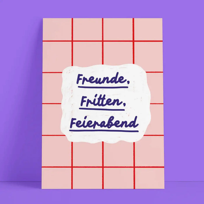 Studio-Danii-Postkarte-Alltaeglich-Motiv-Freunde-rosa-A6