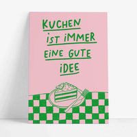 Studio-Danii-Postkarte-Alltaeglich-Motiv-Kuchen-essen-rosa-A6