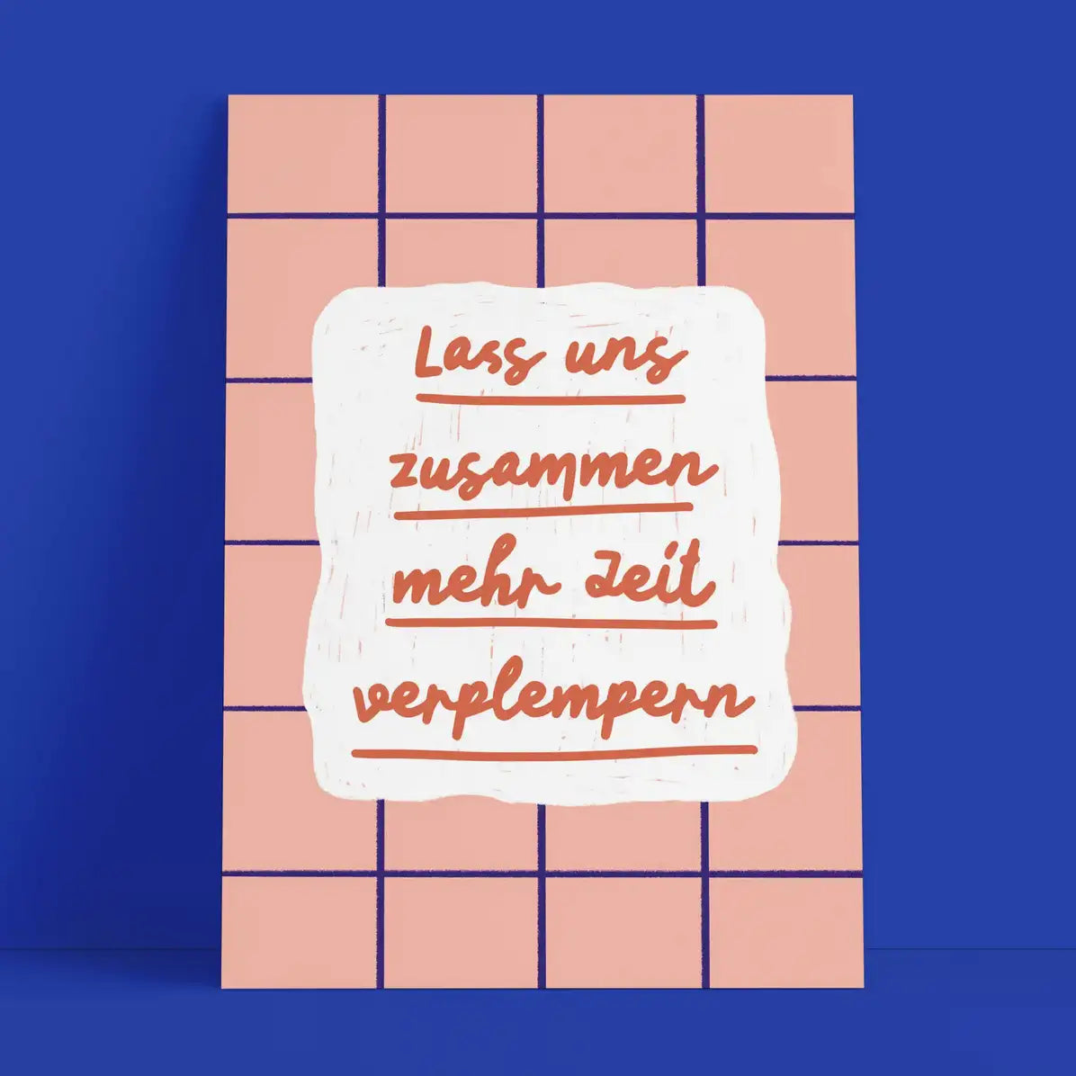 Studio-Danii-Postkarte-Alltaeglich-Motiv-Zusammen-mehr-Zeit-verplempern-rosa-A6