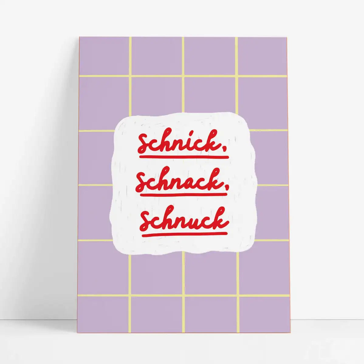 Studio-Danii-Postkarte-Alltaeglich-Motiv-schnick-schnack-rosa-A6-grauer-hintergrund