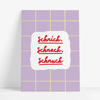 Studio-Danii-Postkarte-Alltaeglich-Motiv-schnick-schnack-rosa-A6-grauer-hintergrund