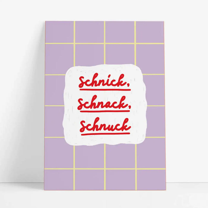 Studio-Danii-Postkarte-Alltaeglich-Motiv-schnick-schnack-rosa-A6-grauer-hintergrund