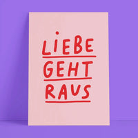Studio Danii | Postkarte | Love | Liebe geht raus