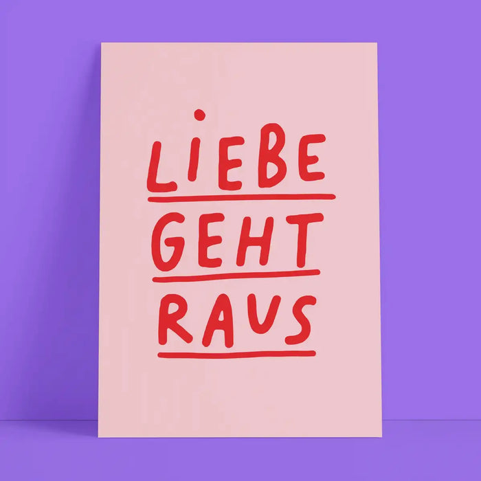 Studio Danii | Postkarte | Love | Liebe geht raus