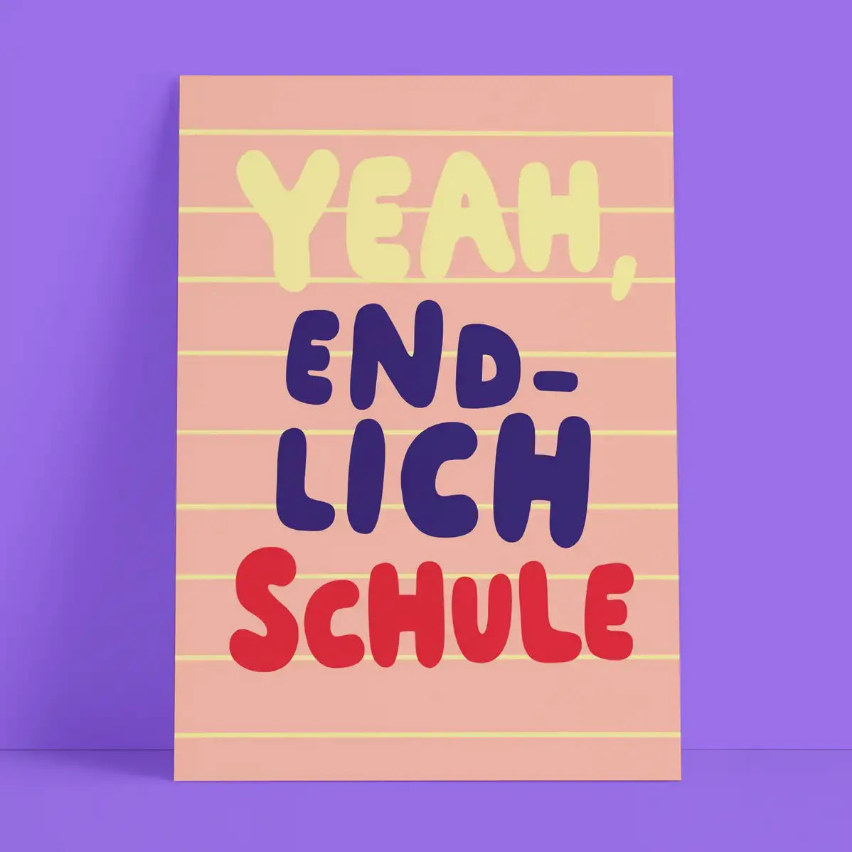 Studio-Danii-Postkarte-Schulanfang-Yeah-endlich-Schule-rosa-A6