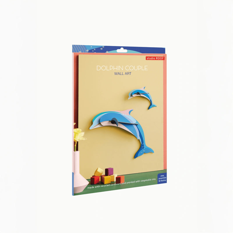 Sudio-Roof-Ornament-3d-Object-Dschungel-Tier-zwei-Delfine-aufgebaut-Produktansicht-verpackung