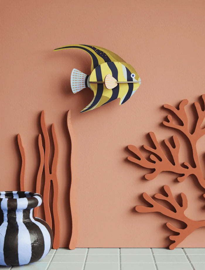 Studio-Roof-Ornament-3d-Object-Meerestiere-Angelfish-aufgebaut-Produktansicht-Beispielfoto