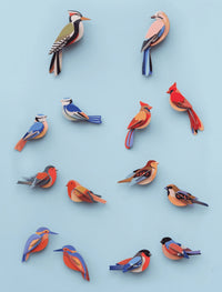 Studio-Roof-Ornament-3d-Object-Voegel-GArtenvoegel-Finches-aufgebaut-Beispielfoto-mit-allen-GArtenvoegel