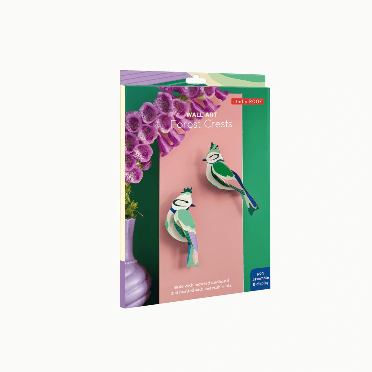 Studio-Roof-Voegel-3DObjekt-Forest-Crest-2-Voegel-Aufgebaut-Produktansicht-Verpackung