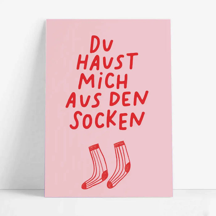 Studio Danii | Postkarte | Liebe | Du haust mich aus den Socken | rosa
