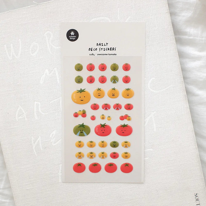 Sticker / daily Deco Sticker / awesome tomato / 92x150mm