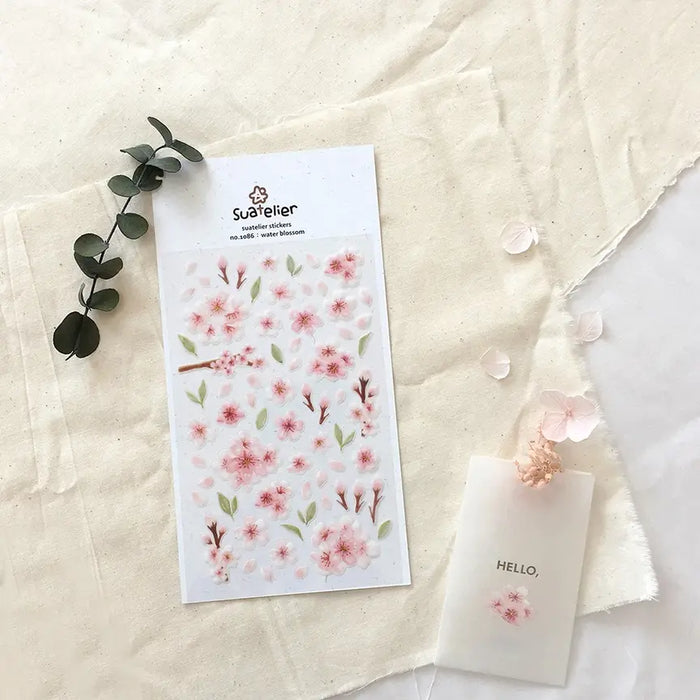 Suatellier-dailyl-Sticker-11086-water-blossom-Stickerbogen-mit-Sticker-Produktansicht-mit-Verpackung