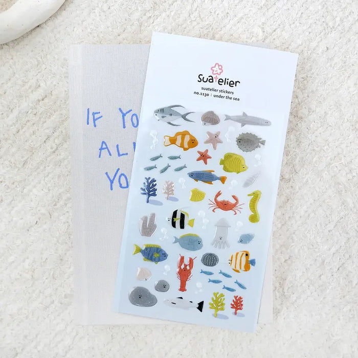 Suatellier-dailyl-Sticker-1130-undertheSea-Stickerbogen-mit-Sticker-Produktansicht-mit-Verpackung