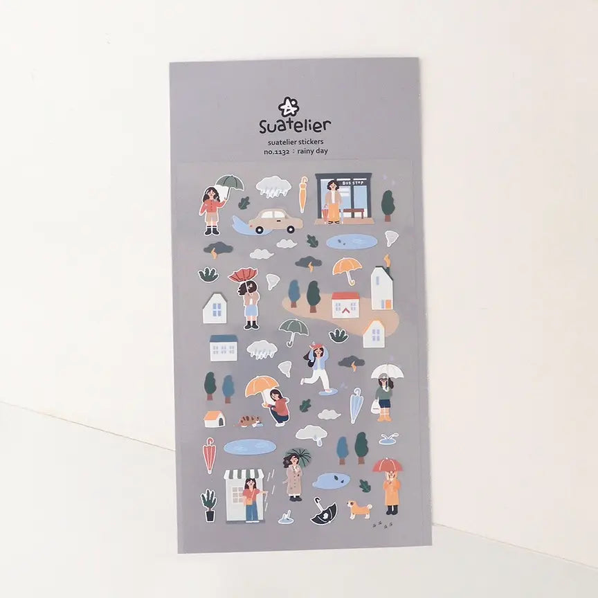 Sticker / daily Deco Sticker / rainy Day / 92x150mm
