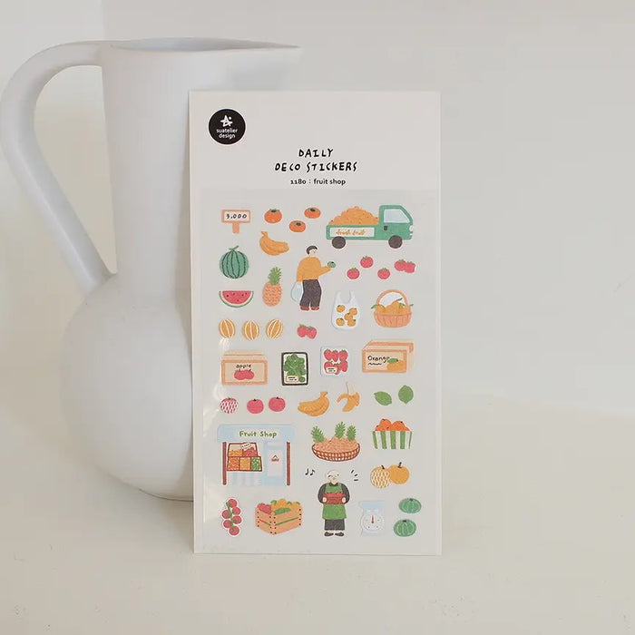 Suatellier-dailyl-Sticker-1180-fruit-shop-Stickerbogen-mit-Sticker-Produktansicht-mit-Verpackung