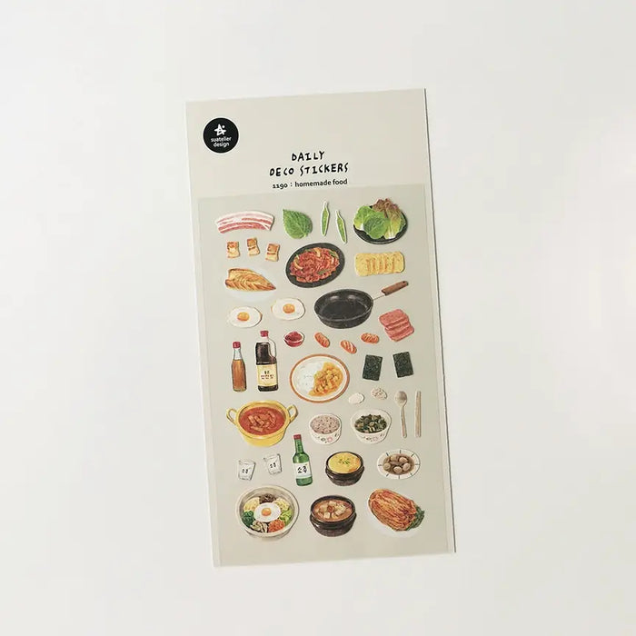 Suatellier-dailyl-Sticker-1190-homemade-food-Stickerbogen-mit-Sticker-Produktansicht-mit-Verpackung