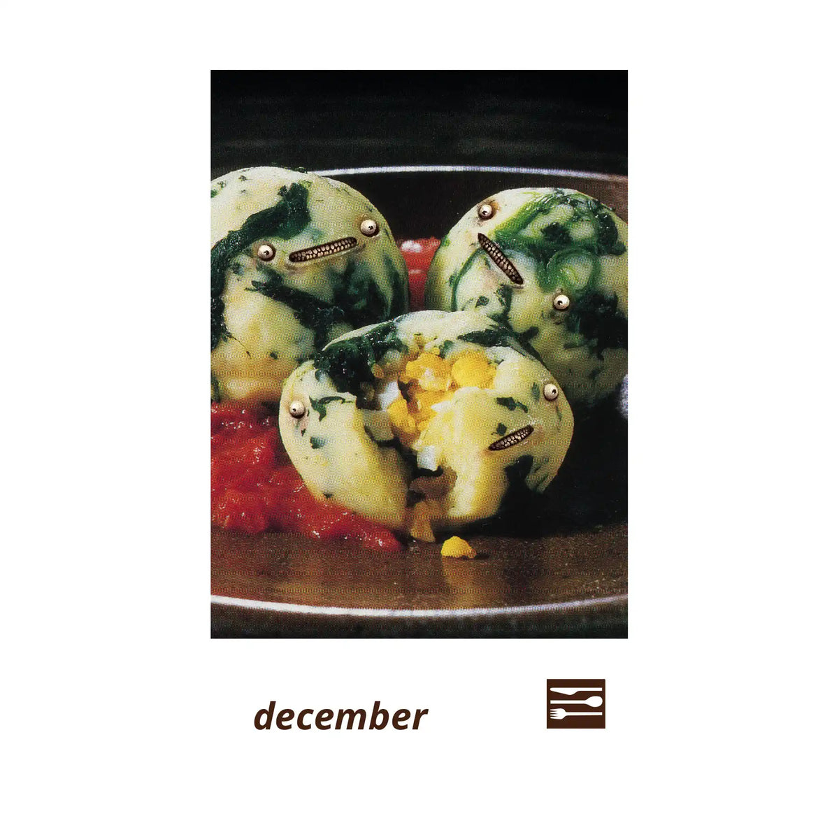 Postkartenkalender/ food four through / 105x180 mm