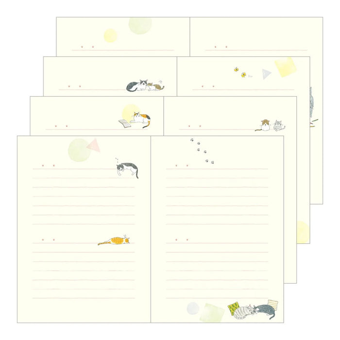 Tagebuch-192-Seiten-Cats-von-Midori-Produktansicht-alle-4-seitendesigns