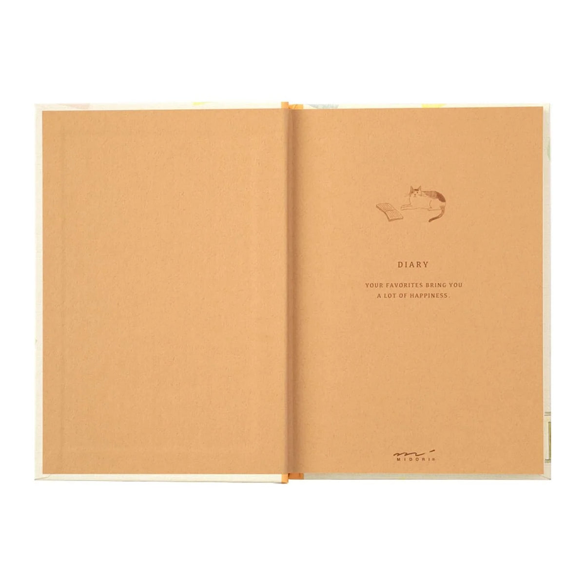 Tagebuch-192-Seiten-Cats-von-Midori-Produktansicht-aufgeschlagen