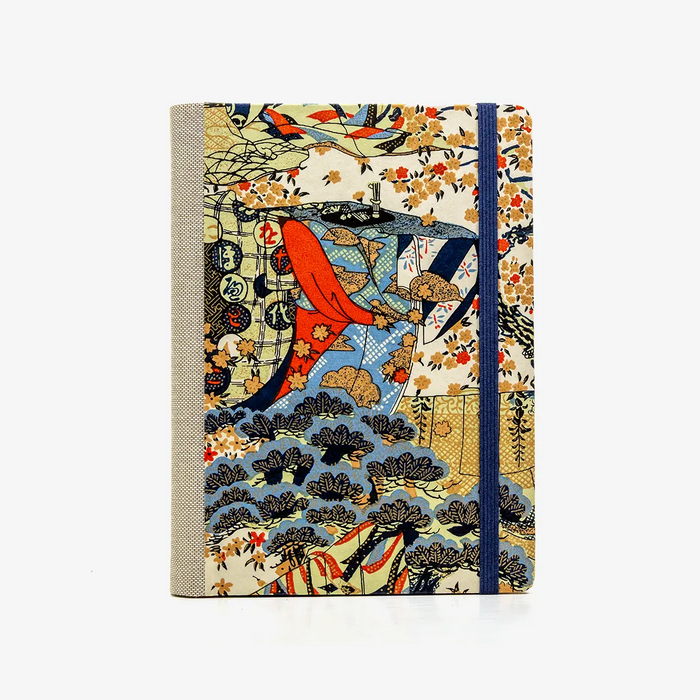 Tagesplaner | Format: 12x16,5cm | 2027 | Cover: Chiyogami Papier | Motiv: Bogen-1112C-Landscape-Trees