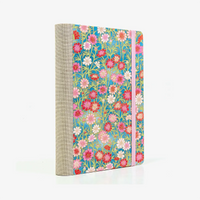 Tagesplaner-12x16_5cm-spaltenaufteilung-Cover-Chiyogami-Motiv-Bogen-636C-Blumen-seitlich-hinten