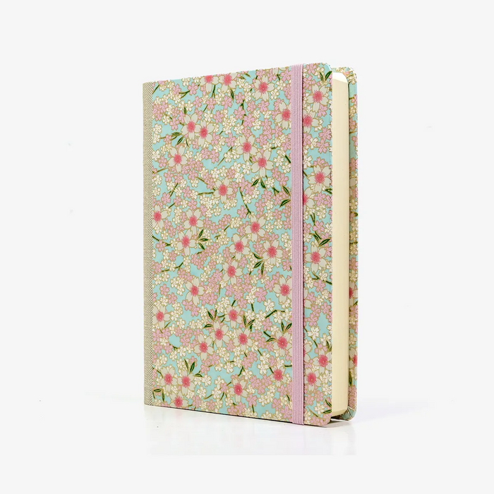Tagesplaner-12x16_5cm-spaltenaufteilung-Cover-Chiyogami-Motiv-Bogen-840C-Blumen-seitlich-vorn