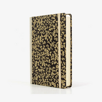 Tagesplaner-12x16_5cm-spaltenaufteilung-Cover-Chiyogami-Motiv-Sakurazweig-Gold-auf-schwarz-seitlich-vorn