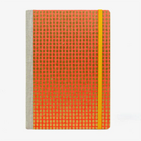 Tagesplaner-2027-A5-klassisch-cover-Chiyogami-Motiv-Bogen-1081C-Squares-Gold-Peachy-von-vorn