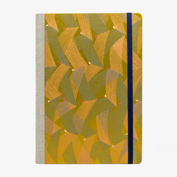 Tagesplaner-2027-A5-klassisch-cover-Chiyogami-Motiv-Saitenspiel-gold-von-vorn