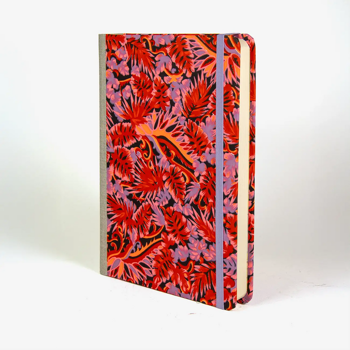 Tagesplaner-A5-Monstera-rose-Cover-seitlich-von-vorn