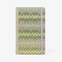 Tagesplaner-A5small-cover-.Chiyogami-Motiv-Bogen-1037C-Bluetenpattern-gruen-von-vorn