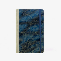 Tagesplaner-A5small-cover-.Chiyogami-Motiv-Nami-gold-auf-changierenden-Blau-von-vorn
