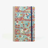 Tagesplaner-A5small-cover-.Katazome-Shi-Motiv-Wasserlandschaft-blau-Rot-von-vorn