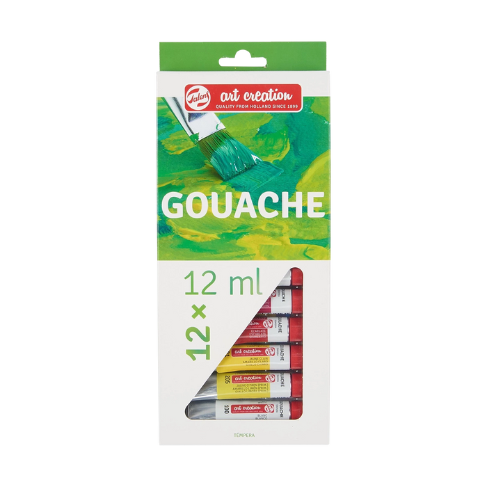 Talens-Art-Creation-Set-Gouache-12x12ml-Verpackung-Blister-vorn-Produktansicht_