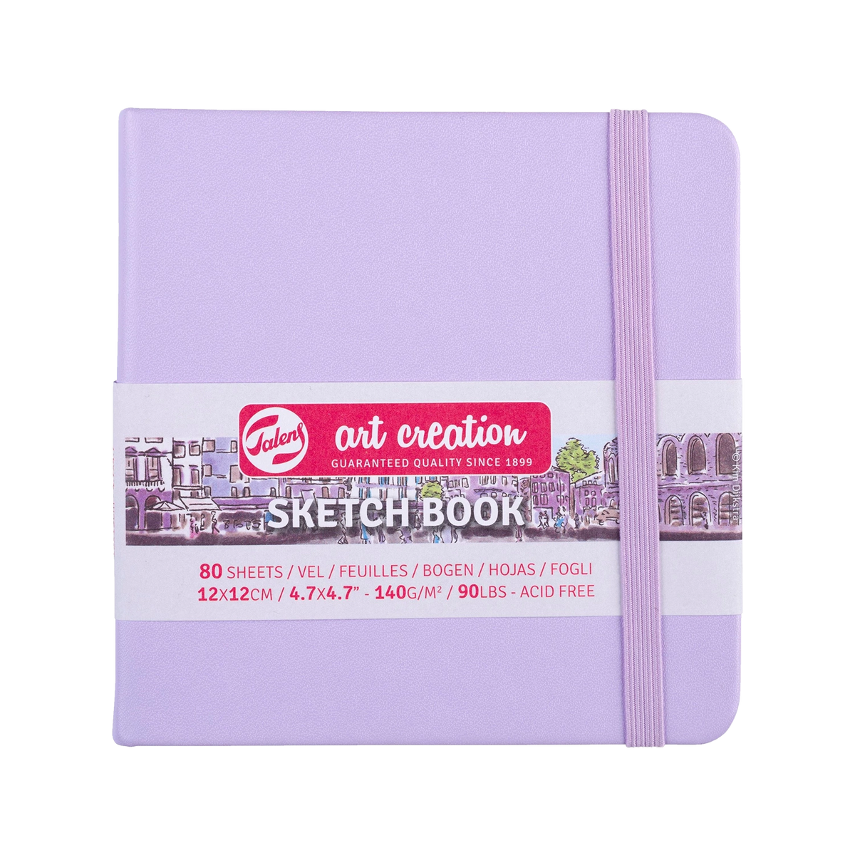 Sketch book / Skizzenbuch / Pastel Violet / Blanko H12xB12cm / 140g / 80Blatt