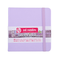 Sketch book / Skizzenbuch / Pastel Violet / Blanko H12xB12cm / 140g / 80Blatt
