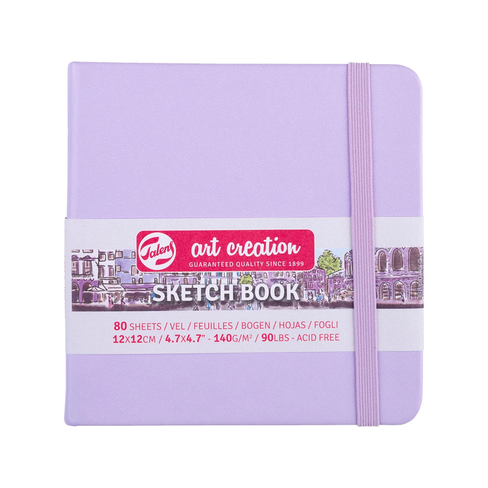 Sketch book / Skizzenbuch / Pastel Violet / Blanko H12xB12cm / 140g / 80Blatt